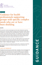 Guidance for health professionals supporting groups with specific complex needs who are or have been shielding